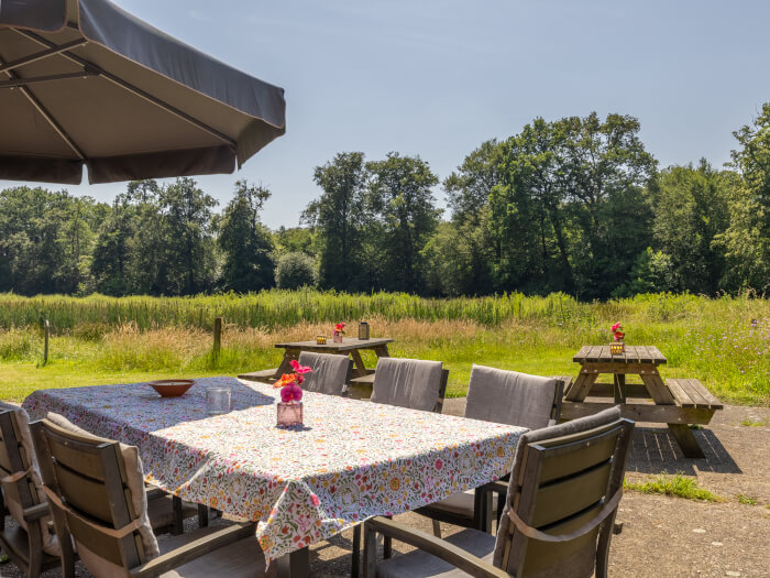 Groepsaccommodatie in Ambt Delden (Overijssel) voor 26 personen met 12 slaapkamers en 6 badkamers.