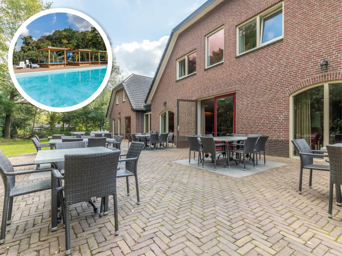 Groepsaccommodatie in Hengelo (Gld) (Gelderland) voor 45 personen met 16 slaapkamers en 16 badkamers.