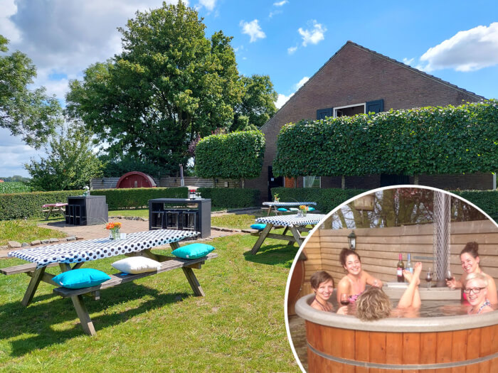 Groepsaccommodatie in Ravenstein (Noord-Brabant) voor 24 personen met 10 slaapkamers en 10 badkamers.