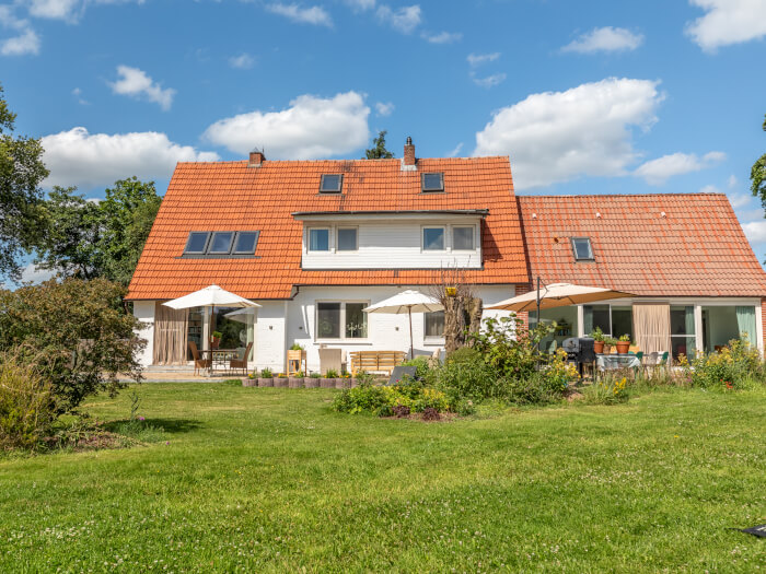 Groepsaccommodatie in Getelo (Nedersaksen) voor 10 personen met 5 slaapkamers en 2 badkamers.