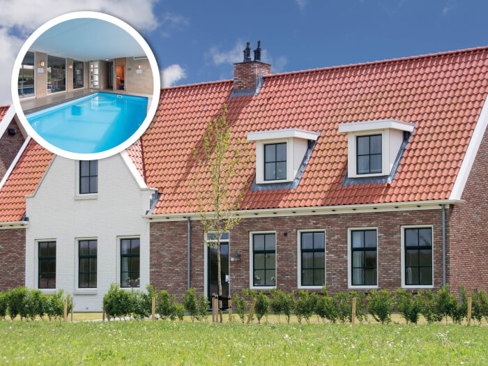 Groepsaccommodatie in Colijnsplaat (Zeeland) voor 12 personen met 6 slaapkamers en 6 badkamers.