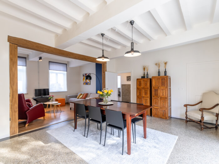 Groepsaccommodatie in Neeroeteren (De Kempen) voor 6 personen met 2 slaapkamers en 1 badkamers.