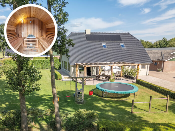 Groepsaccommodatie in Otterlo (Gelderland) voor 16 personen met 8 slaapkamers en 3 badkamers.