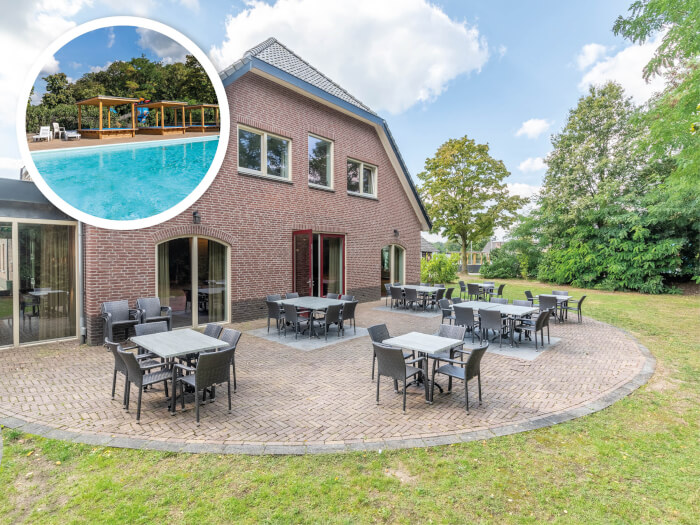 Groepsaccommodatie in Hengelo (Gld) (Gelderland) voor 30 personen met 16 slaapkamers en 16 badkamers.